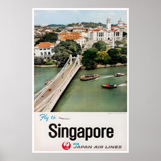 Affiche de voyage à Singapour Impression d'art Jap (Devant)