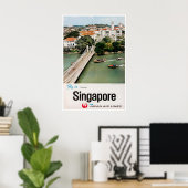 Affiche de voyage à Singapour Impression d'art Jap (Bureau à domicile)
