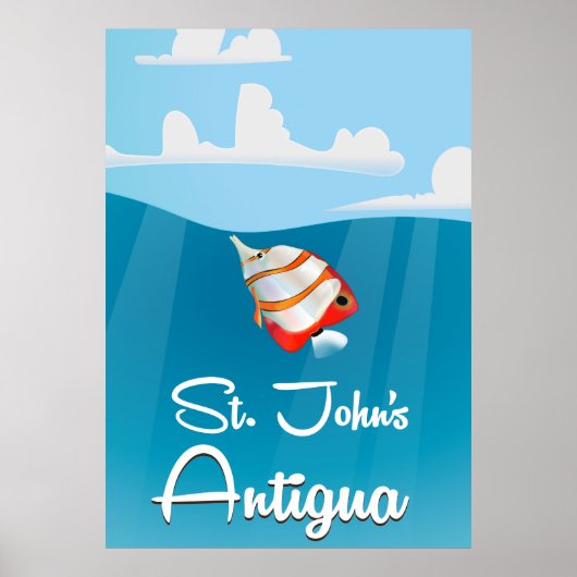Affiche de voyage à St. John's, Antigua-et-Barbuda (Devant)