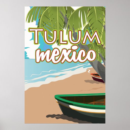 Affiche de voyage à Tulum, Mexique (Devant)