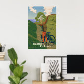 Affiche de voyage à vélo Hadrians Cycleway (Bureau à domicile)