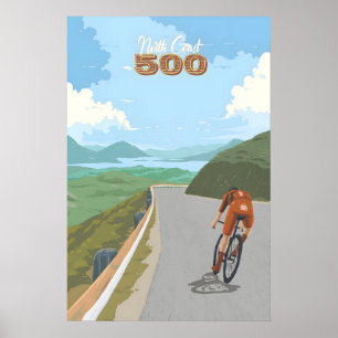 Affiche de voyage à vélo North Coast 500 NC500