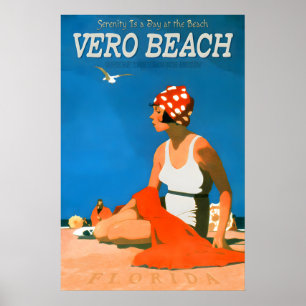 Affiche de voyage à Vero Beach Floride reproductio