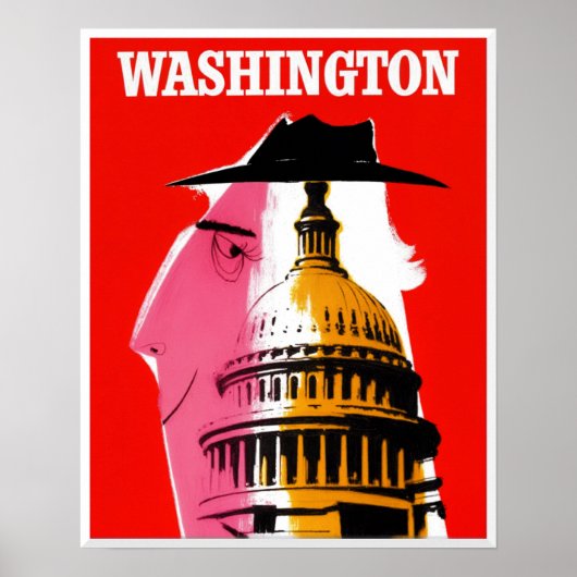 affiche de voyage à Washington DC (Devant)