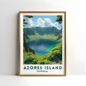 Affiche de voyage Açores Portugal Art mural