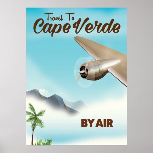 Affiche de voyage aérien au Cap-Vert (Devant)