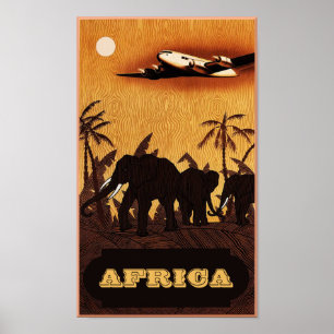 Affiche de voyage africaine