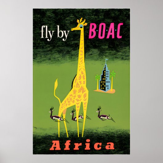 Affiche de voyage Afrique Art africain Impression (Devant)