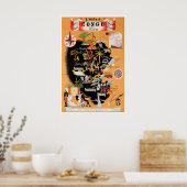 Affiche de voyage Afrique Art Congo Impression de (Cuisine)