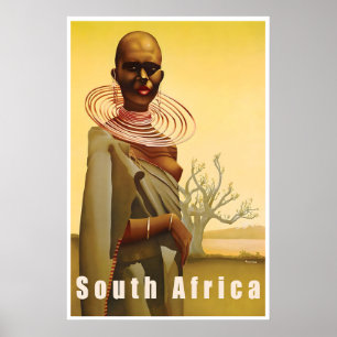 Affiche de voyage Afrique du Sud Impression d'art