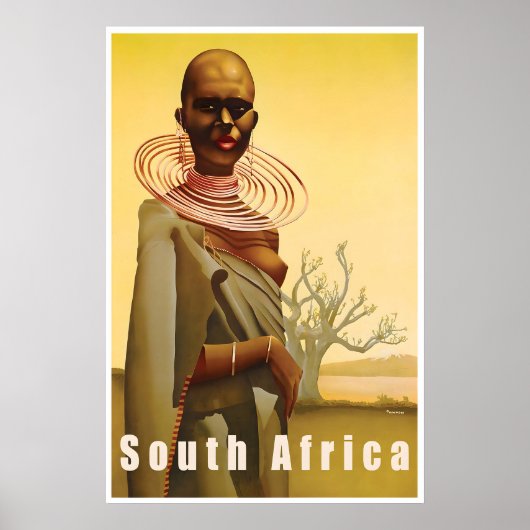 Affiche de voyage Afrique du Sud Impression d'art  (Devant)