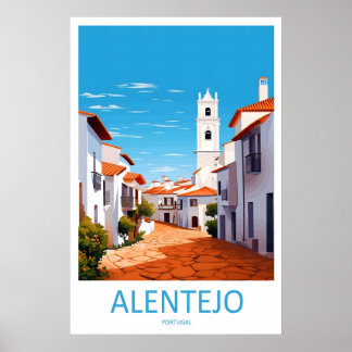 Affiche de voyage Alentejo Parc national de ski vi