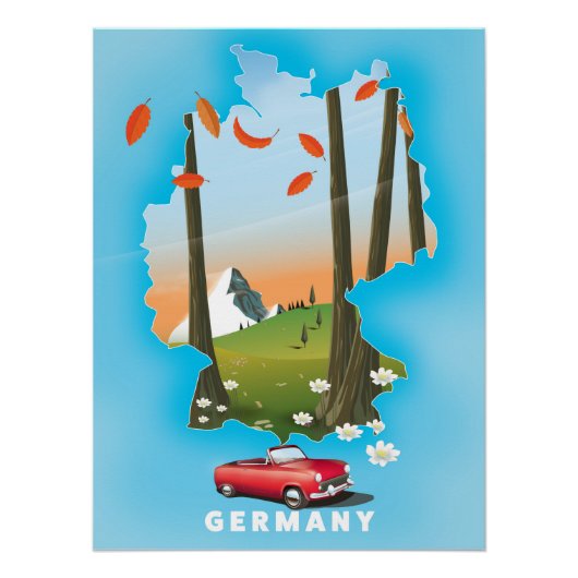 Affiche de voyage Allemagne. (Devant)
