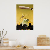 Affiche de voyage Allemagne Zeppelin Impression d' (Cuisine)