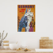 Affiche de voyage allemande TWA Impression d'art A (Cuisine)