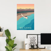 Affiche de voyage "Allez Voler" (Bureau à domicile)