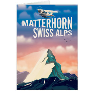 Affiche de voyage Alpes suisses Matterhorn
