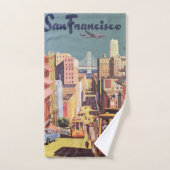 Affiche de voyage ancienne des voitures à câble de (Serviette à main)