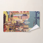 Affiche de voyage ancienne des voitures à câble de (Serviette à main)