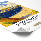Affiche de voyage ancienne restaurée de Portrush I (Coin)