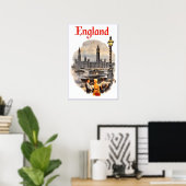 Affiche de voyage Angleterre (Bureau à domicile)