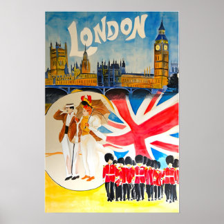 Affiche de voyage Angleterre Londres Art Royaume-U