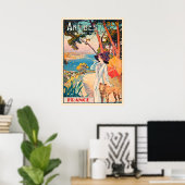 Affiche de voyage Antibes, France (Bureau à domicile)