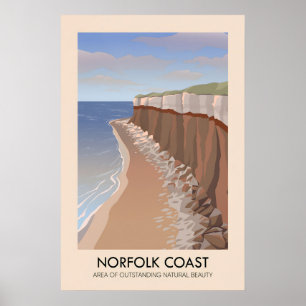 Affiche de voyage AONB de la côte de Norfolk