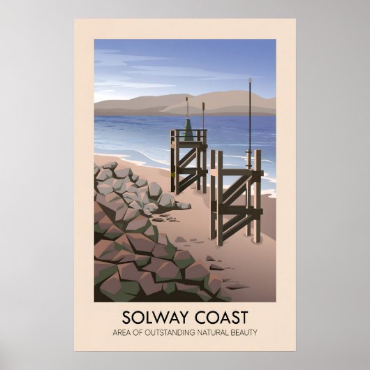 Affiche de voyage AONB de la côte de Solway (Devant)
