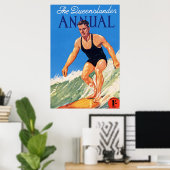 Affiche de voyage Art Deco AU 3 (Bureau à domicile)