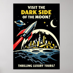 Affiche de voyage Art Déco Vintage Dark Side of Mo