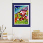 Affiche de voyage Art vintage Australie (Cuisine)