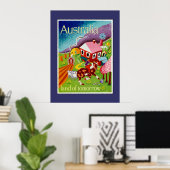 Affiche de voyage Art vintage Australie (Bureau à domicile)