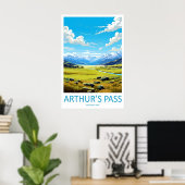 Affiche de voyage Arthurs Pass Ski Park (Bureau à domicile)