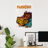 Affiche de voyage artistique de Floride Impression (Bureau à domicile)
