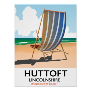 Affiche de voyage au bord de la mer à Huttoft.