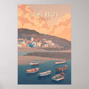 Affiche de voyage au bord de mer de Lyme Regis