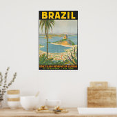 Affiche de voyage au Brésil Rio de Janeiro Impress (Cuisine)