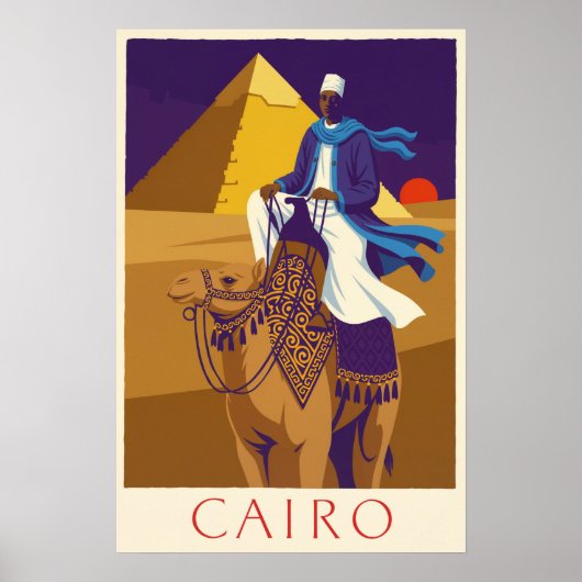 Affiche de voyage au Caire, Égypte (Devant)