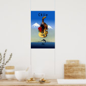 Affiche de voyage au Chili (Cuisine)