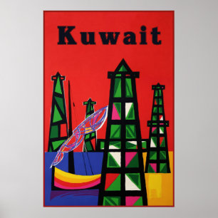 Affiche de voyage au Koweït
