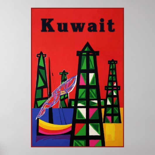 Affiche de voyage au Koweït (Devant)