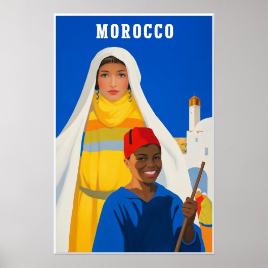 Affiche de voyage au Maroc (Devant)