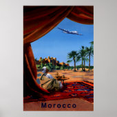 Affiche de voyage au Maroc. (Devant)