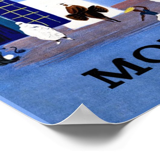 Affiche de voyage au Maroc. (Coin)