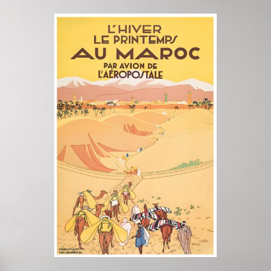 Affiche de voyage au Maroc Impression d'art maroca (Devant)