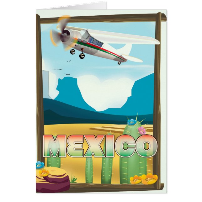 Affiche de voyage au Mexique. (Devant)