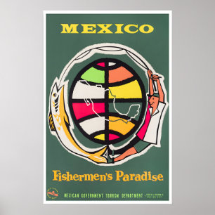 Affiche de voyage au Mexique Impression d'art mexi