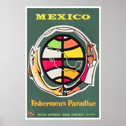 Affiche de voyage au Mexique Impression d'art mexi (Devant)