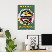 Affiche de voyage au Mexique Impression d'art mexi (Bureau à domicile)